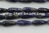 CTR04 15.5 inches 6*16mm faceted teardrop sodalite gemstone beads