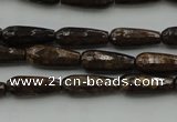 CTR05 15.5 inches 6*16mm faceted teardrop bronzite gemstone beads