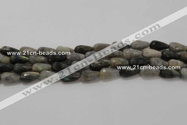 CTR120 15.5 inches 10*20mm faceted teardrop labradorite beads