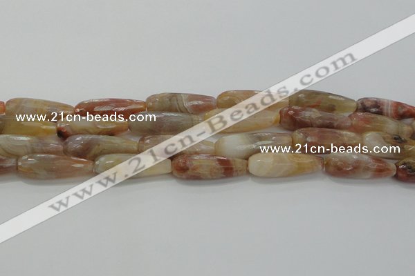 CTR141 15.5 inches 10*30mm faceted teardrop yellow agate beads