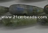 CTR147 15.5 inches 10*30mm faceted teardrop labradorite beads