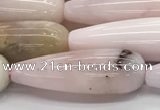 CTR151 15.5 inches 10*30mm teardrop natural pink opal beads