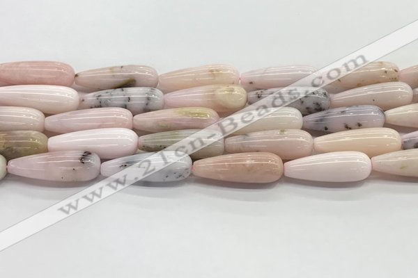 CTR151 15.5 inches 10*30mm teardrop natural pink opal beads