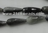 CTR20 15.5 inches 8*20mm faceted teardrop eagle eye jasper beads