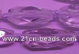 CTR200 13*18mm - 18*38mm faceted teardrop white crystal beads