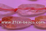 CTR201 15*30mm - 18*45mm faceted teardrop citrine gemstone beads