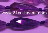 CTR204 14*34mm - 17*40mm faceted teardrop ametrine gemstone beads