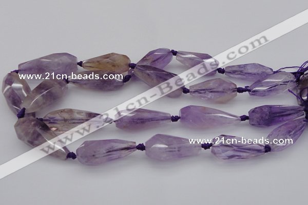 CTR210 15.5 inches 15*25mm - 16*40mm faceted teardrop ametrine beads