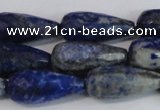 CTR303 15.5 inches 12*25mm faceted teardrop lapis lazuli beads