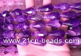 CTR306 15.5 inches 10*25mm faceted teardrop dogtooth amethyst beads