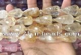 CTR351 15.5 inches 15*25mm faceted teardrop citrine beads