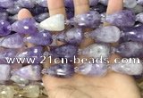 CTR354 15.5 inches 15*25mm faceted teardrop lavender amethyst beads