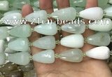 CTR357 15.5 inches 15*25mm faceted teardrop light prehnite beads