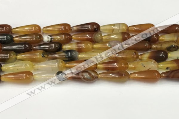 CTR401 15.5 inches 8*20mm teardrop agate beads wholesale