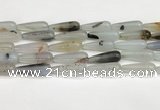 CTR411 15.5 inches 10*30mm teardrop agate beads wholesale