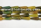 CTR416 15.5 inches 10*30mm teardrop agate beads wholesale