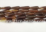 CTR417 15.5 inches 10*30mm teardrop agate beads wholesale