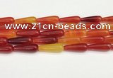 CTR418 15.5 inches 10*30mm teardrop agate beads wholesale