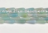 CTR424 15.5 inches 10*30mm teardrop agate beads wholesale