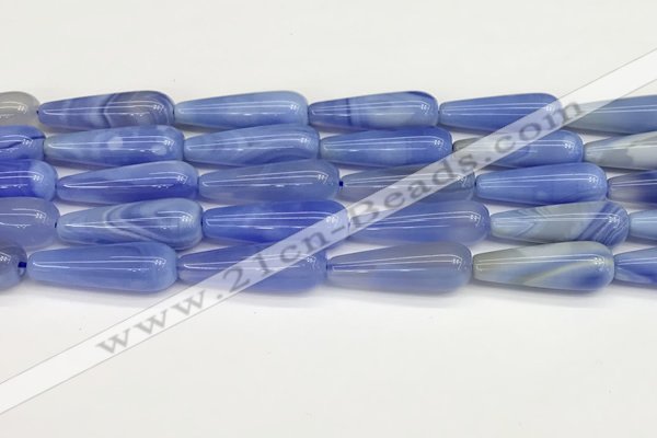 CTR425 15.5 inches 10*30mm teardrop agate beads wholesale