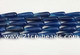 CTR428 15.5 inches 10*30mm teardrop agate beads wholesale