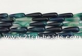 CTR434 15.5 inches 10*30mm teardrop agate beads wholesale