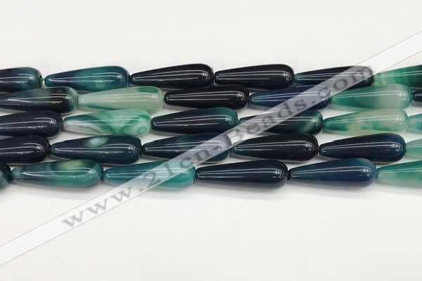 CTR434 15.5 inches 10*30mm teardrop agate beads wholesale