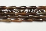 CTR452 15.5 inches 10*30mm faceted teardrop agate beads wholesale