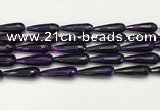 CTR454 15.5 inches 10*30mm faceted teardrop agate beads wholesale