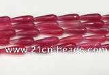 CTR455 15.5 inches 10*30mm faceted teardrop agate beads wholesale