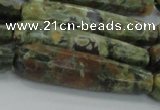 CTR59 15.5 inches 10*40mm faceted teardrop rhyolite gemstone beads