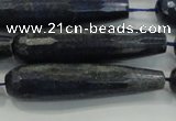 CTR61 15.5 inches 10*40mm faceted teardrop lapis lazuli beads