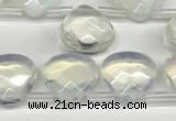 CTR632 Top drilled 13*13mm faceted briolette opalite beads wholesale