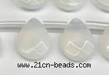 CTR674 Top drilled 10*14mm faceted briolette opalite beads wholesale