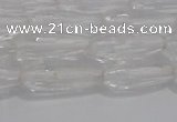 CTR70 15.5 inches 6*16mm faceted teardrop white crystal beads