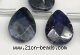 CTR702 Top drilled 12*16mm faceted briolette sodalite beads