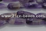 CTR71 15.5 inches 6*16mm faceted teardrop dogtooth amethyst beads