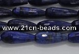 CTR76 15.5 inches 6*16mm faceted teardrop lapis lazuli beads