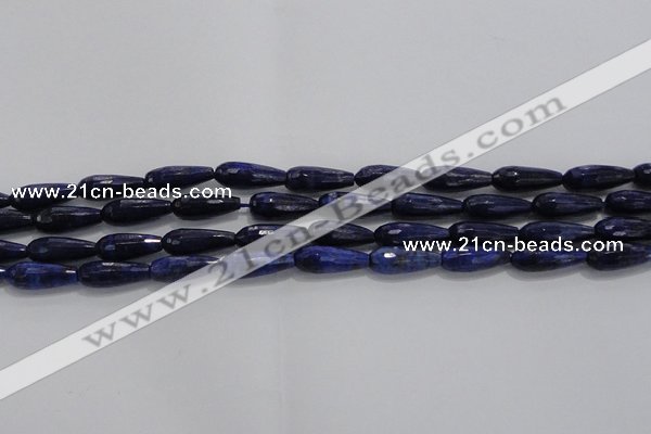 CTR76 15.5 inches 6*16mm faceted teardrop lapis lazuli beads