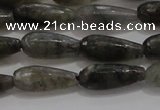 CTR77 15.5 inches 6*16mm faceted teardrop labradorite beads