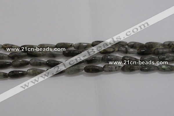 CTR77 15.5 inches 6*16mm faceted teardrop labradorite beads