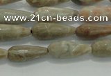 CTR81 15.5 inches 6*16mm faceted teardrop chrysanthemum agate beads