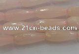 CTR84 15.5 inches 6*16mm faceted teardrop peach stone beads