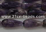 CTR94 15.5 inches 8*20mm faceted teardrop dogtooth amethyst beads