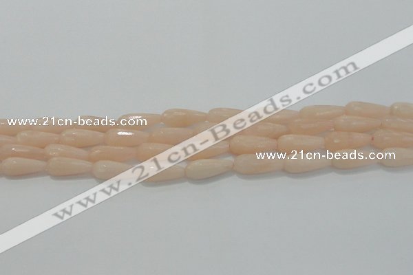 CTR96 15.5 inches 8*20mm faceted teardrop pink aventurine beads