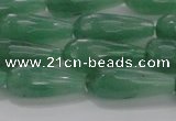 CTR97 15.5 inches 8*20mm faceted teardrop green aventurine beads