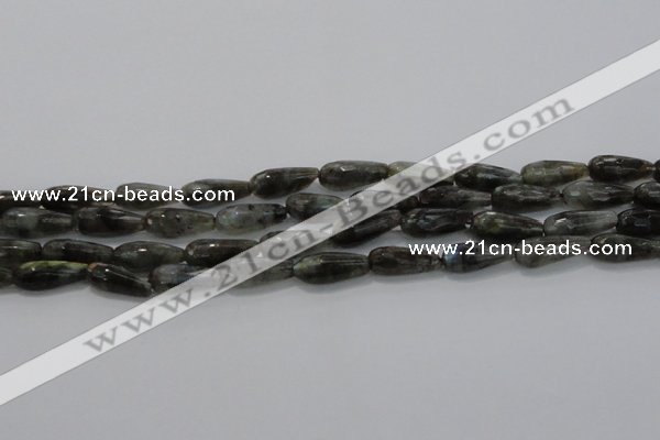 CTR99 15.5 inches 8*20mm faceted teardrop labradorite beads