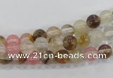 CTS02 15.5 inches 6mm round tigerskin glass beads wholesale