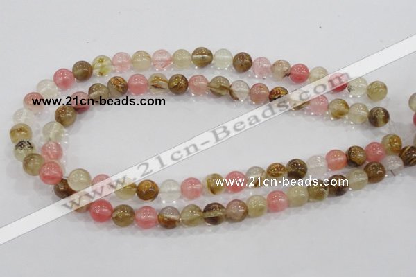 CTS04 15.5 inches 10mm round tigerskin glass beads wholesale