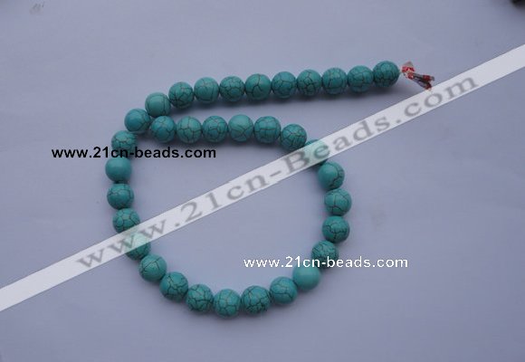 CTU01 15.5 inches 4mm round blue turquoise strand beads Wholesale